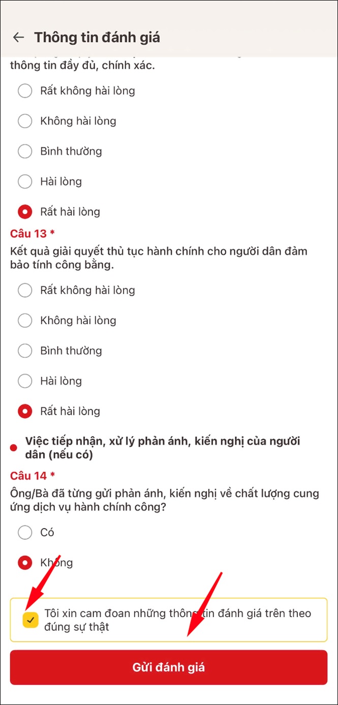 Hướng dẫn sử dụng chức năng "Đánh giá việc cung ứng dịch vụ hành chính công" trên ứng dụng VNeID - Ảnh 7.