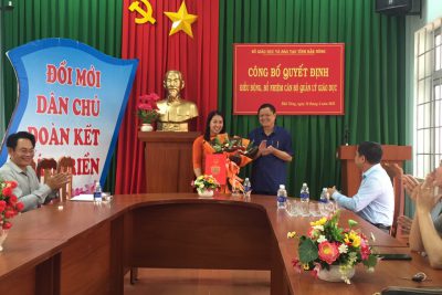 Công bố Quyết định bổ nhiệm Phó Giám đốc Trung tâm hỗ trợ phát triển giáo dục hòa nhập tỉnh Đắk Nông